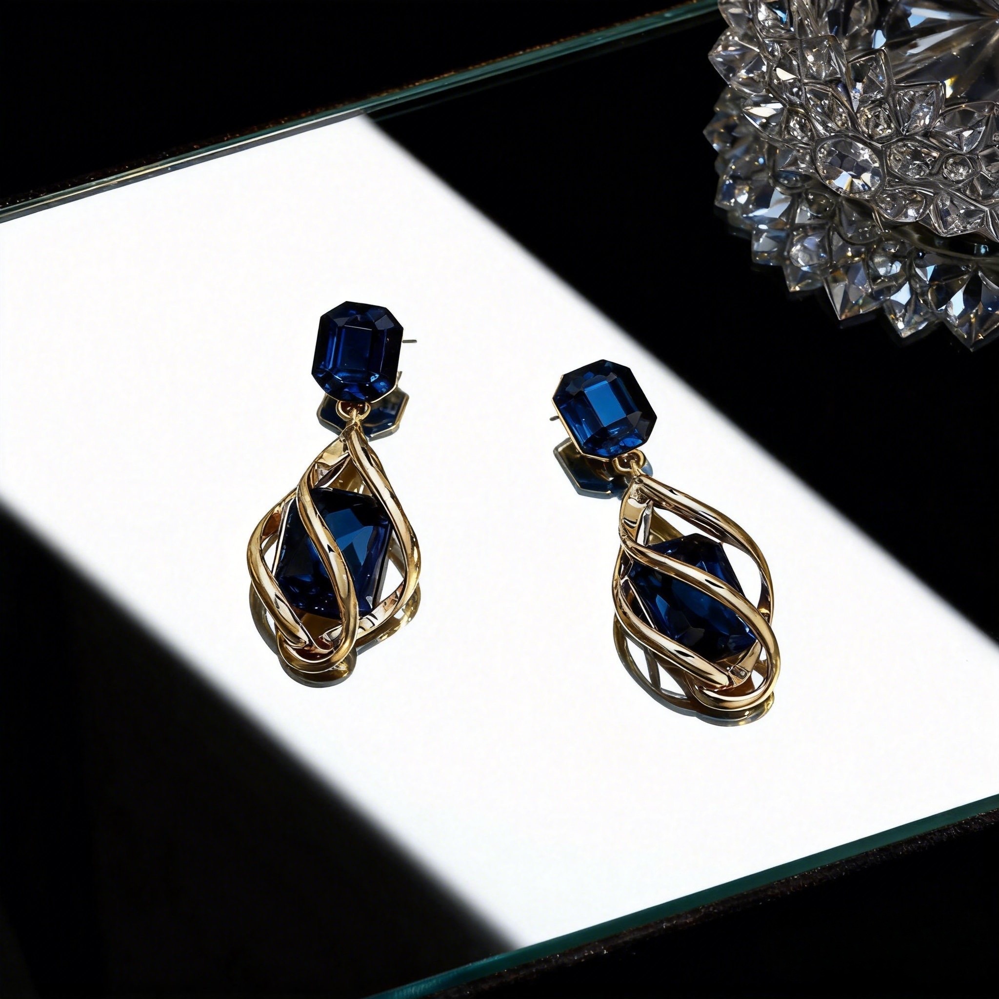 Women's Vintage Glamorous Drop Earrings with Cubic Zirconia